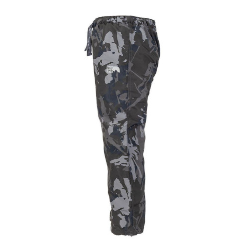 Nohavice športové chlapčenské podšité fleezom outdoorové, Pidilidi, camo