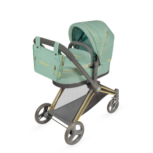 Skladací kočík pre bábiky 3 v 1 s taškou Capriccio 73 cm DeCuevas