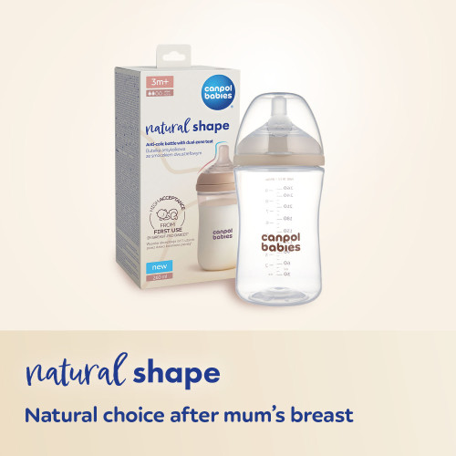 Cumlík na fľašu Natural Shape 12 m+ 2 ks Canpol babies