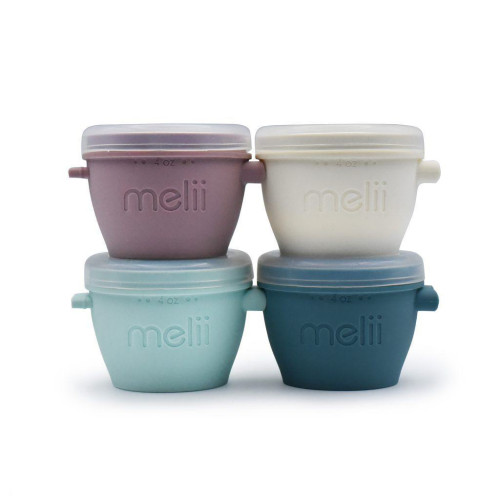 Silikónové kelímky na potraviny Snap&Go 118 ml - 4ks Luxe pastelové Melii