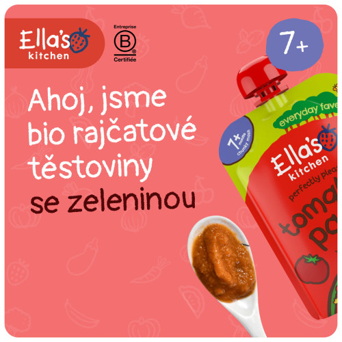 BIO Paradajkové cestoviny so zeleninou 130 g Ella's Kitchen