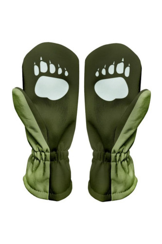 Detské softshellové rukavice Maskáč khaki Wamu