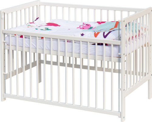 Detská postieľka s kompletnou výbavou 120 x 60 cm Moly Scarlett