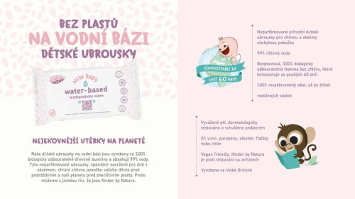 Detské vlhčené obrúsky neparfumované (bio) Jackson reece