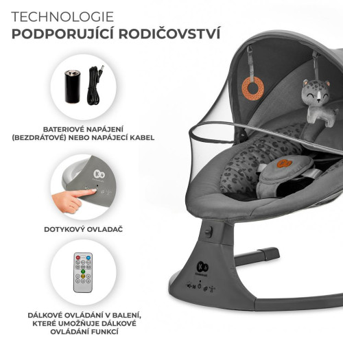 Lehátko hojdacia s melódiou 2 v 1 Lumi, do 9 kg, Premium Kinderkraft