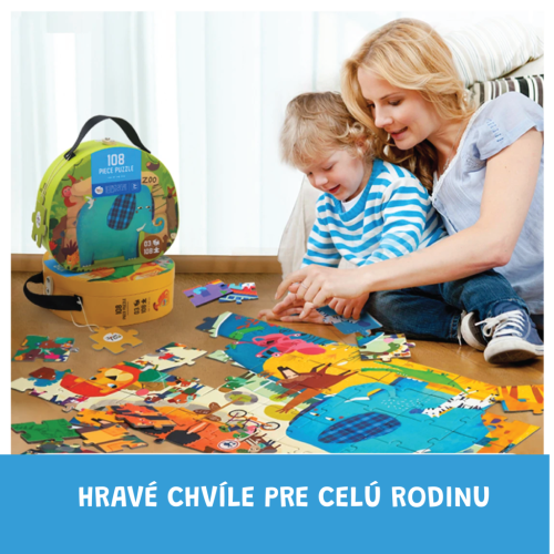 Puzzle Deň v ZOO 108 ks Jarmelo