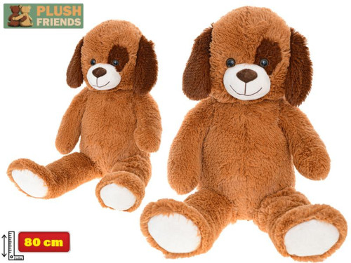 Pes plyšový 80 cm tmavo hnedý Plush Friends