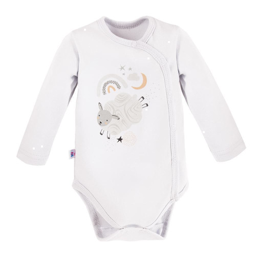 Zavinovacie body Mellow s dlhým rukávom bielej Eevi