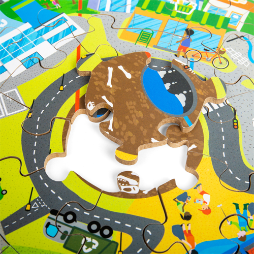 Kruhové puzzle Recyklácia Bigjigs Toys