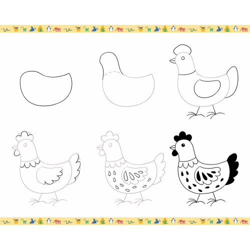 Kreatívna sada Kreslenie krok za krokom Zvieratá Janod Step by step