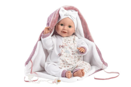 New Born 74040 Llorens - žmurkacia realistická bábika so zvukmi 42 cm