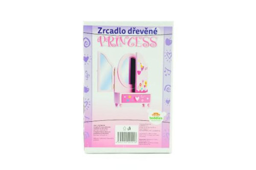 Zrkadlo drevené trojdielne s toaletným stolíkom