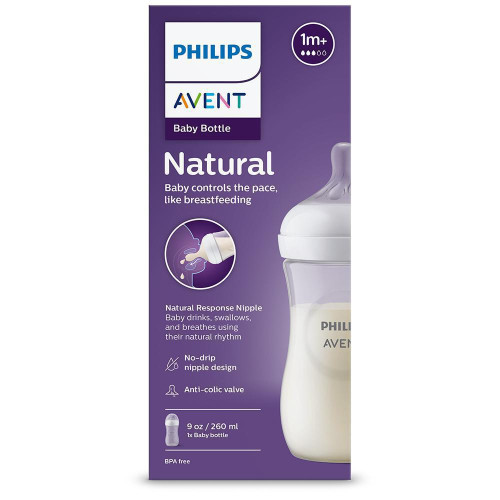 Fľaša Natural Philips Avent Response 260 ml, 1 m+