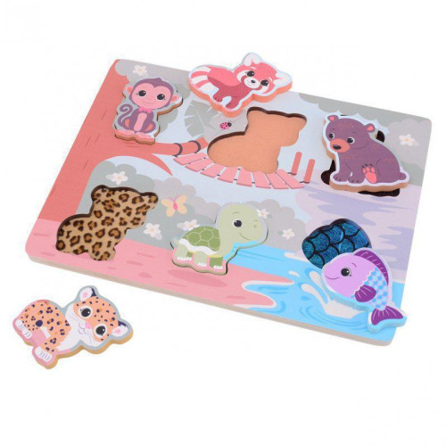 The Wildies Family drevené puzzle Feel & Touch