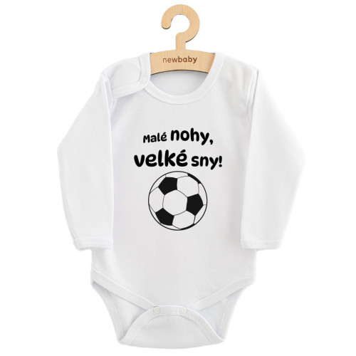 Detské body s potlačou New Baby Malé nohy, veľké sny!