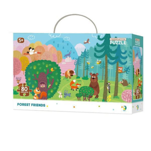 Puzzle Priatelia z lesa 45 x 31cm 80 dielikov