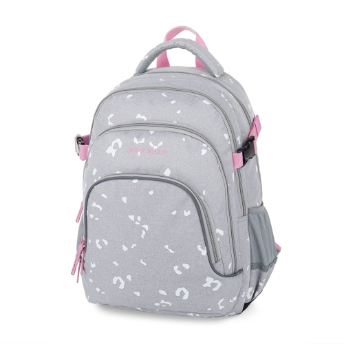 Študentský batoh Oxy Scooler Grey geometric OxyBag