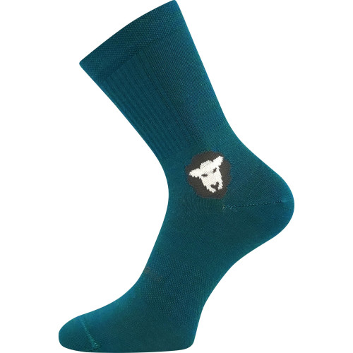 Ponožky detské Barefootik merino so striebrom modro-zelenej (3 páry)