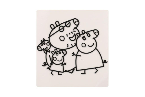 Okenné samolepky a omaľovánky Peppa Pig s farbami