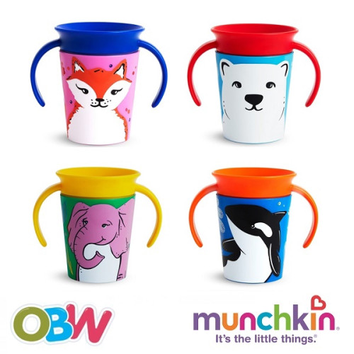 Munchkin - Juniorský hrnček WildLove 360 ° s uškami 177 ml