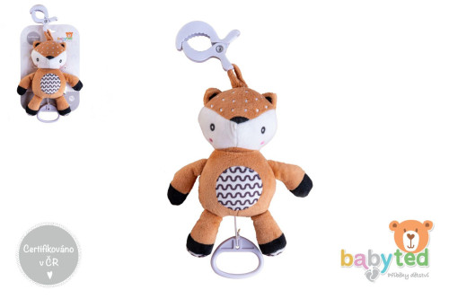 Naťahovací hrací strojček plyš 30 cm záves na postieľku/kočík Babyted