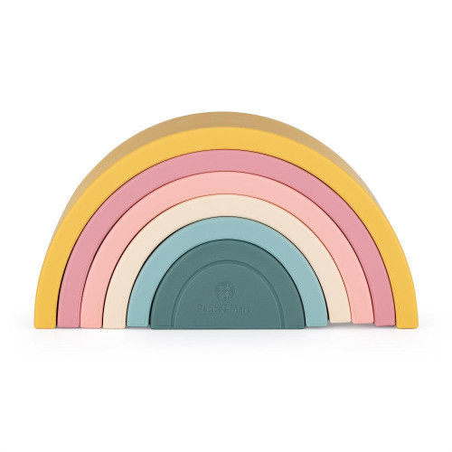Hračka silikónová skladacia Rainbow 12 m+ Petite&Mars