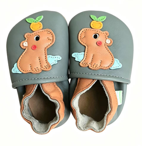 Kožené capáčky Barefoot Veľ. L (12-18 mes.) Hopi Hop