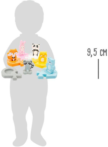 Drevené vkladacie puzzle zvieratká small foot