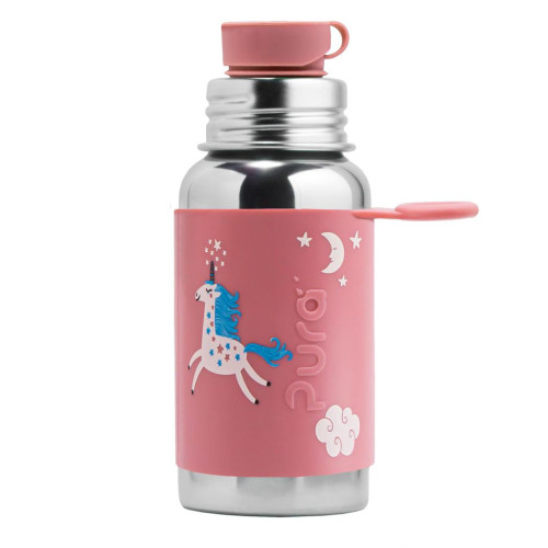 Nerezová fľaša so športovým uzáverom, Pura 550 ml