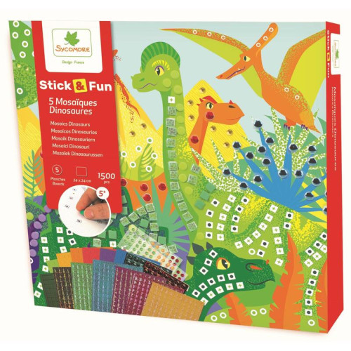 Mozaika Stick & Fun Dinosaury 5 ks Sycomore