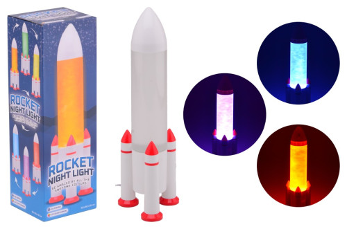 Lampička Raketa ľad meniace farby Johntoy