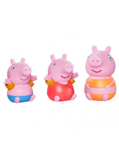 Prasiatko Peppa Pig, mamička a Tom - striekajúce hračky do vody