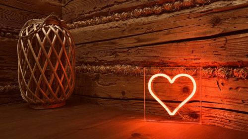 Led Neon Light lampička Srdce červené 2Kids Toys