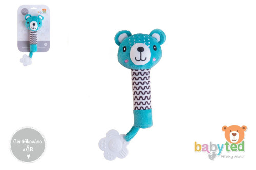 Pískatko / hryzátko plyš 25 cm 0 m+ Babyted