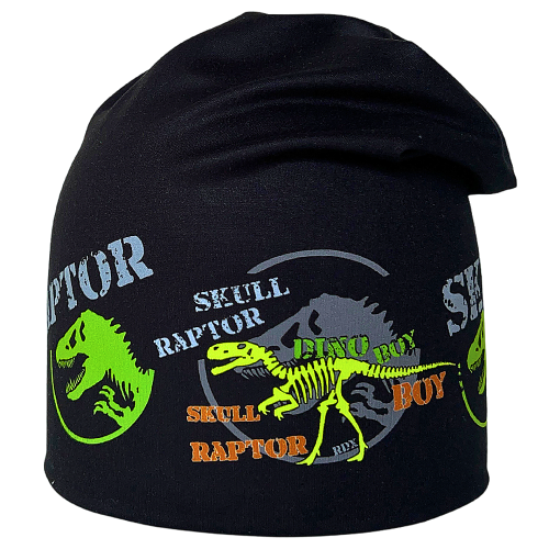 Funkčná obojstranná čiapka Dinosaury RDX Čierna/zelená