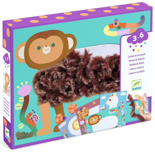 Kreatívna sada Wool & Velcro - Chlpatí kamaráti Djeco