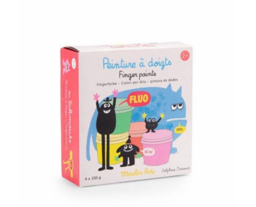 Fosforeskujúce prstové farby Les Schmouks Moulin Roty