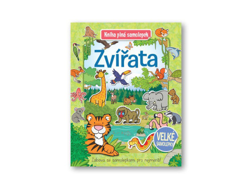 Zvieratá - Kniha plná samolepiek