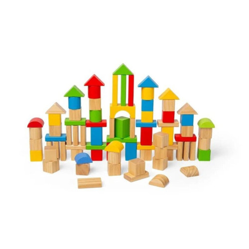 Prvé drevené kocky a vkladačka v bubienku Bigjigs Toys