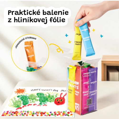 Prstové farby na cesty 12 ks Jarmelo