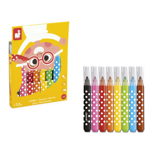 Colorino Moje prvé fixky 6 farieb Janod