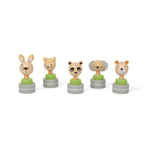 Drevené atramentové pečiatky Zvieratká Bigjigs Toys