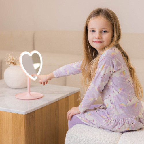 Kozmetické zrkadlo GIOperfect Pink Heart