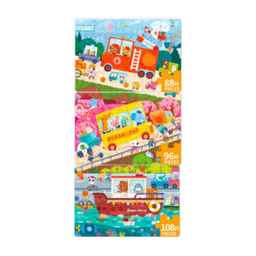 Puzzle Beep! Na ceste 3v1 Jarmelo