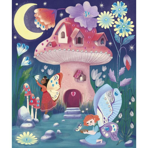 Kreatívna sada Štrasové kamienky nalepovanie Magické víly Janod