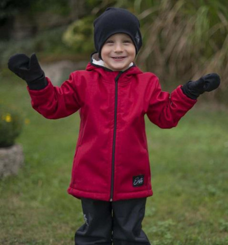 Detská zimná softshellová bunda s baránkom Lamb Red Esito