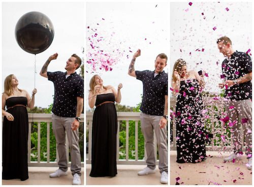Balónik Babyshower je to chlapec alebo dievča? bez potlače s konfetami