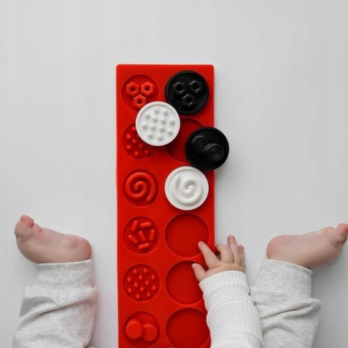Puzzle senzorické kolieska XL, kontrastné