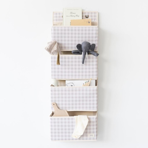 Závesný organizér Recycled Gringham Beige 3 SPROUTS