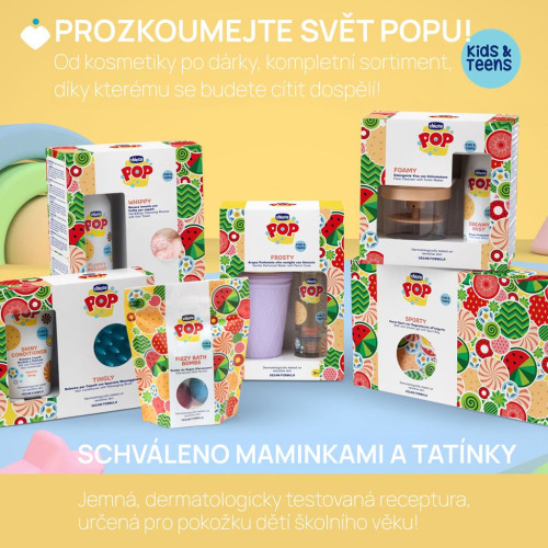 Šumivé kúpeľové bomby POP pre deti a teenagerov 3 ks Chicco